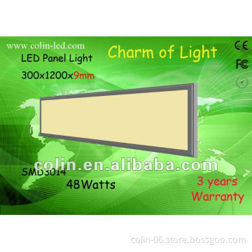 2012 Hot sellers 1200x300 led ceiling panel light with CE&RoSH,3 years warranty